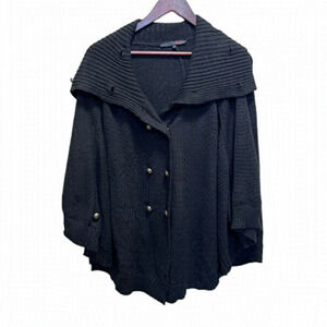 Pennington's MXM Black Knit Poncho Sweater Size 2X